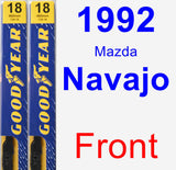 Front Wiper Blade Pack for 1992 Mazda Navajo - Premium