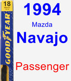 Passenger Wiper Blade for 1994 Mazda Navajo - Premium