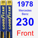 Front Wiper Blade Pack for 1978 Mercedes-Benz 230 - Premium