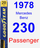 Passenger Wiper Blade for 1978 Mercedes-Benz 230 - Premium