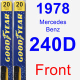 Front Wiper Blade Pack for 1978 Mercedes-Benz 240D - Premium