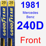 Front Wiper Blade Pack for 1981 Mercedes-Benz 240D - Premium