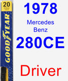 Driver Wiper Blade for 1978 Mercedes-Benz 280CE - Premium