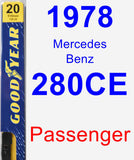 Passenger Wiper Blade for 1978 Mercedes-Benz 280CE - Premium