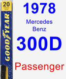 Passenger Wiper Blade for 1978 Mercedes-Benz 300D - Premium