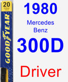 Driver Wiper Blade for 1980 Mercedes-Benz 300D - Premium