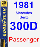 Passenger Wiper Blade for 1981 Mercedes-Benz 300D - Premium