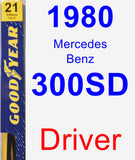 Driver Wiper Blade for 1980 Mercedes-Benz 300SD - Premium