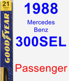 Passenger Wiper Blade for 1988 Mercedes-Benz 300SEL - Premium