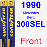 Front Wiper Blade Pack for 1990 Mercedes-Benz 300SEL - Premium