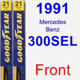 Front Wiper Blade Pack for 1991 Mercedes-Benz 300SEL - Premium