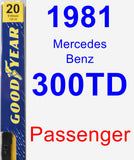 Passenger Wiper Blade for 1981 Mercedes-Benz 300TD - Premium