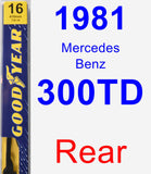 Rear Wiper Blade for 1981 Mercedes-Benz 300TD - Premium