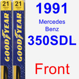 Front Wiper Blade Pack for 1991 Mercedes-Benz 350SDL - Premium