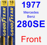 Front Wiper Blade Pack for 1977 Mercedes-Benz 280SE - Premium