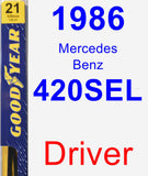 Driver Wiper Blade for 1986 Mercedes-Benz 420SEL - Premium