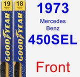 Front Wiper Blade Pack for 1973 Mercedes-Benz 450SEL - Premium