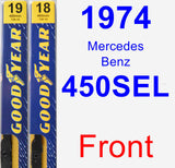 Front Wiper Blade Pack for 1974 Mercedes-Benz 450SEL - Premium