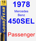 Passenger Wiper Blade for 1978 Mercedes-Benz 450SEL - Premium