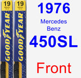 Front Wiper Blade Pack for 1976 Mercedes-Benz 450SL - Premium