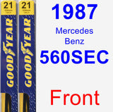 Front Wiper Blade Pack for 1987 Mercedes-Benz 560SEC - Premium