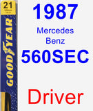 Driver Wiper Blade for 1987 Mercedes-Benz 560SEC - Premium