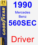 Driver Wiper Blade for 1990 Mercedes-Benz 560SEC - Premium