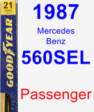 Passenger Wiper Blade for 1987 Mercedes-Benz 560SEL - Premium