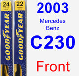 Front Wiper Blade Pack for 2003 Mercedes-Benz C230 - Premium