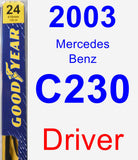 Driver Wiper Blade for 2003 Mercedes-Benz C230 - Premium