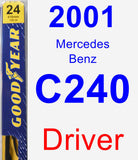 Driver Wiper Blade for 2001 Mercedes-Benz C240 - Premium