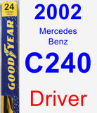 Driver Wiper Blade for 2002 Mercedes-Benz C240 - Premium