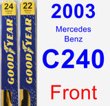 Front Wiper Blade Pack for 2003 Mercedes-Benz C240 - Premium