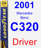 Driver Wiper Blade for 2001 Mercedes-Benz C320 - Premium