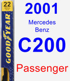 Passenger Wiper Blade for 2001 Mercedes-Benz C200 - Premium