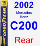 Rear Wiper Blade for 2002 Mercedes-Benz C200 - Premium