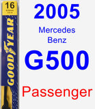 Passenger Wiper Blade for 2005 Mercedes-Benz G500 - Premium