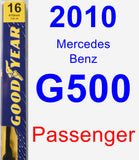 Passenger Wiper Blade for 2010 Mercedes-Benz G500 - Premium