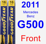 Front Wiper Blade Pack for 2011 Mercedes-Benz G500 - Premium