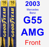 Front Wiper Blade Pack for 2003 Mercedes-Benz G55 AMG - Premium