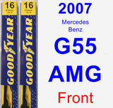 Front Wiper Blade Pack for 2007 Mercedes-Benz G55 AMG - Premium