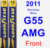 Front Wiper Blade Pack for 2011 Mercedes-Benz G55 AMG - Premium