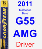 Driver Wiper Blade for 2011 Mercedes-Benz G55 AMG - Premium