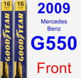 Front Wiper Blade Pack for 2009 Mercedes-Benz G550 - Premium