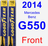 Front Wiper Blade Pack for 2014 Mercedes-Benz G550 - Premium