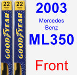 Front Wiper Blade Pack for 2003 Mercedes-Benz ML350 - Premium