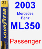 Passenger Wiper Blade for 2003 Mercedes-Benz ML350 - Premium