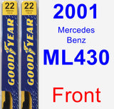 Front Wiper Blade Pack for 2001 Mercedes-Benz ML430 - Premium