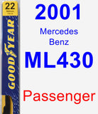 Passenger Wiper Blade for 2001 Mercedes-Benz ML430 - Premium