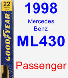 Passenger Wiper Blade for 1998 Mercedes-Benz ML430 - Premium